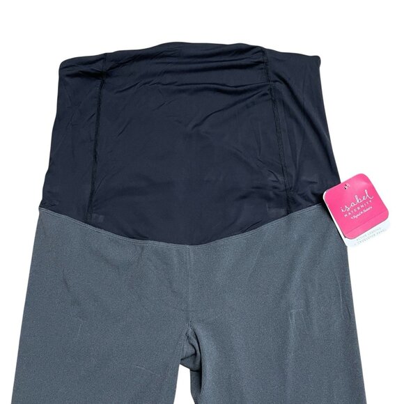 ISABEL MATERNITY ANKLE LEGGINGS OVER BELLY HEATHER GRAY SIZE XXL STRETCH NWT - Picture 3 of 8